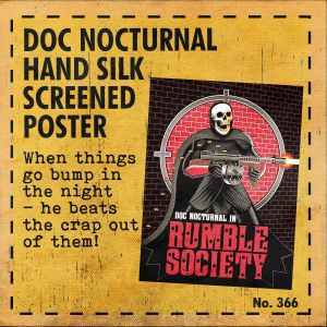 Mezco Toyz Rumble Society: Doc Nocturnal - Hand Silk Screened Poster