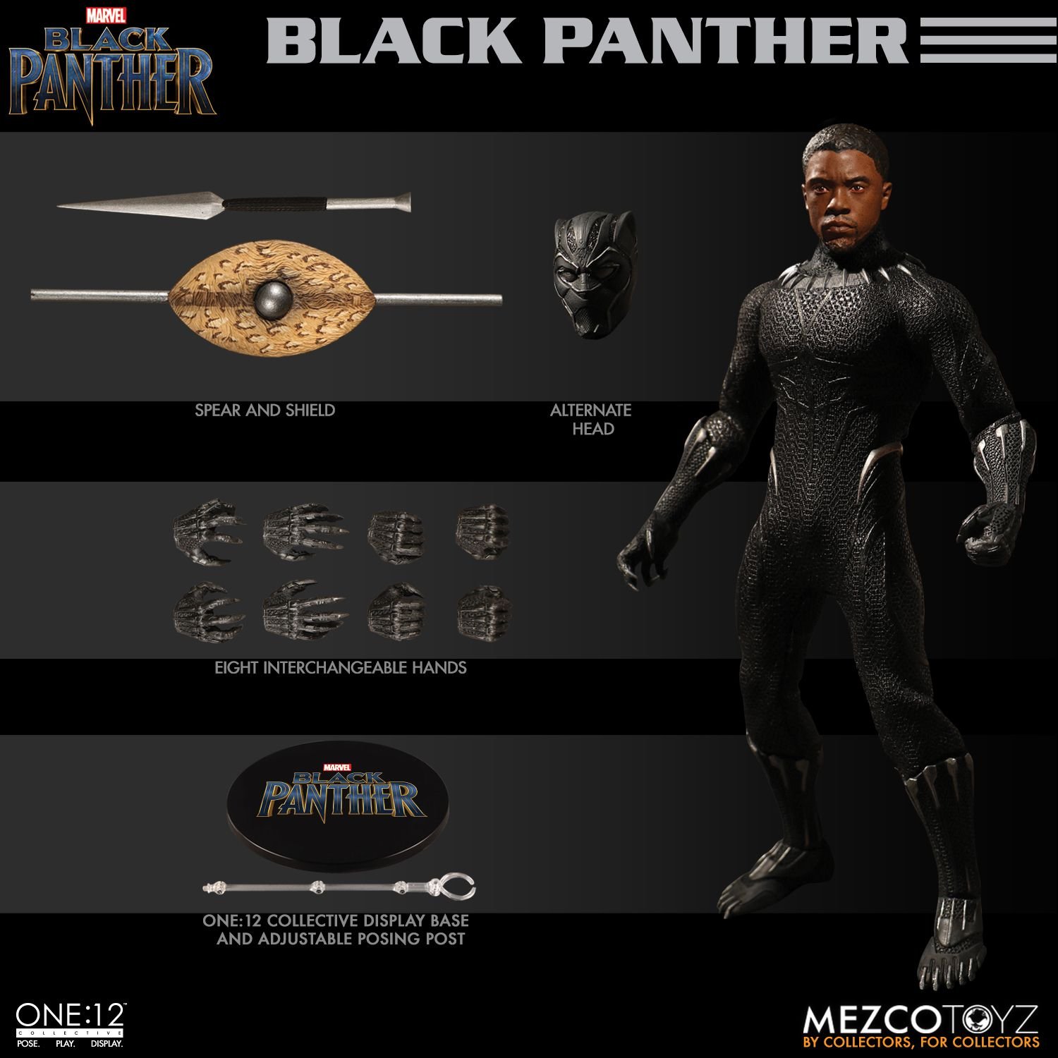 mezco one 12 black panther
