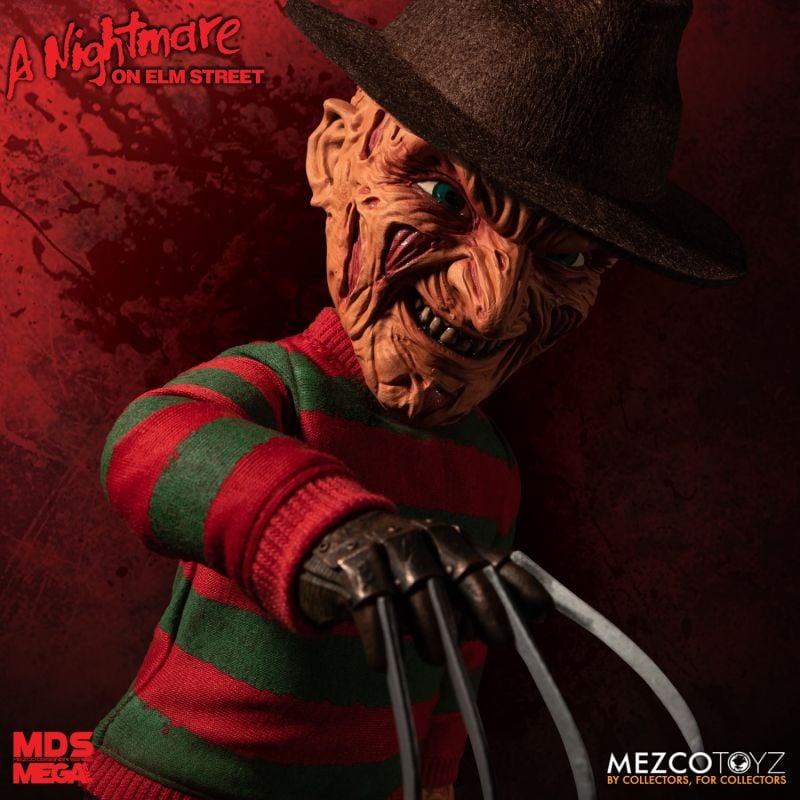 Mega Talking Freddy Krueger Mezco Designer Series A Nightmare on Elm Street 