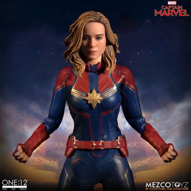 Mezco Toyz One 12 Collective Marvel Captain Marvel 1/12 Scale 6" Figure In Stock 