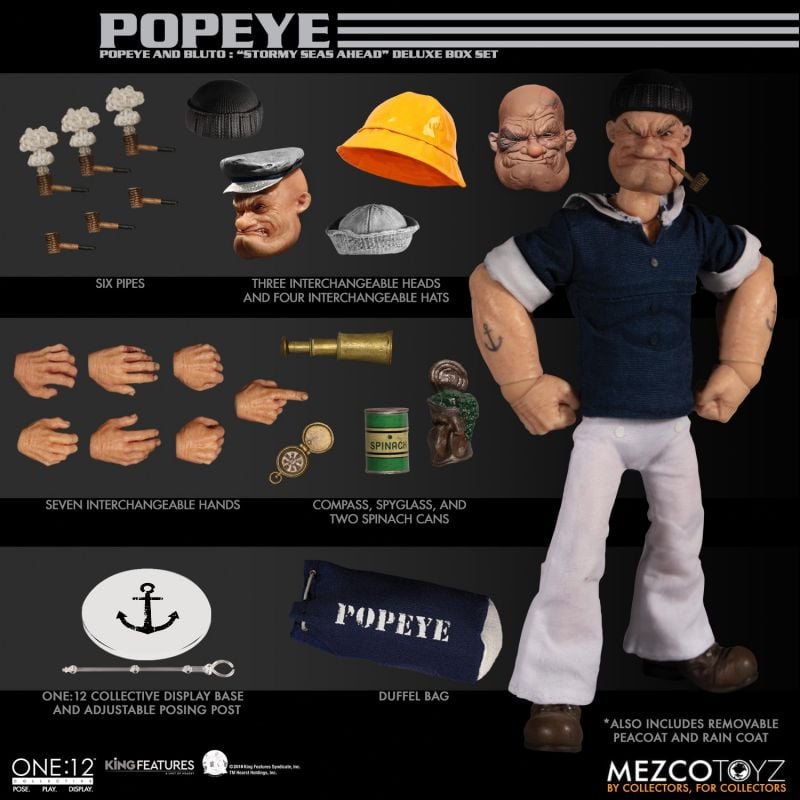 Mezco ONE12 COLLECTIVE Popeye & Bluto Stormy Seas Ahead Deluxe SHIPPING SOON! 