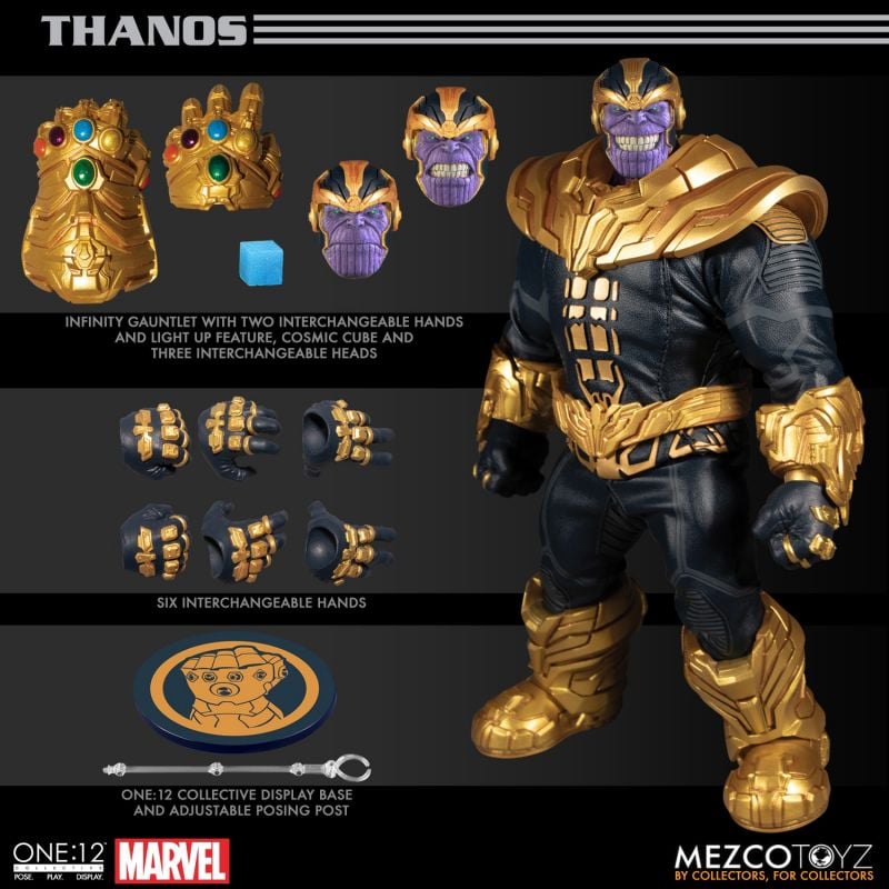 Mezco One:12 Collective Presents Marvel Thanos Action Figure 21cm