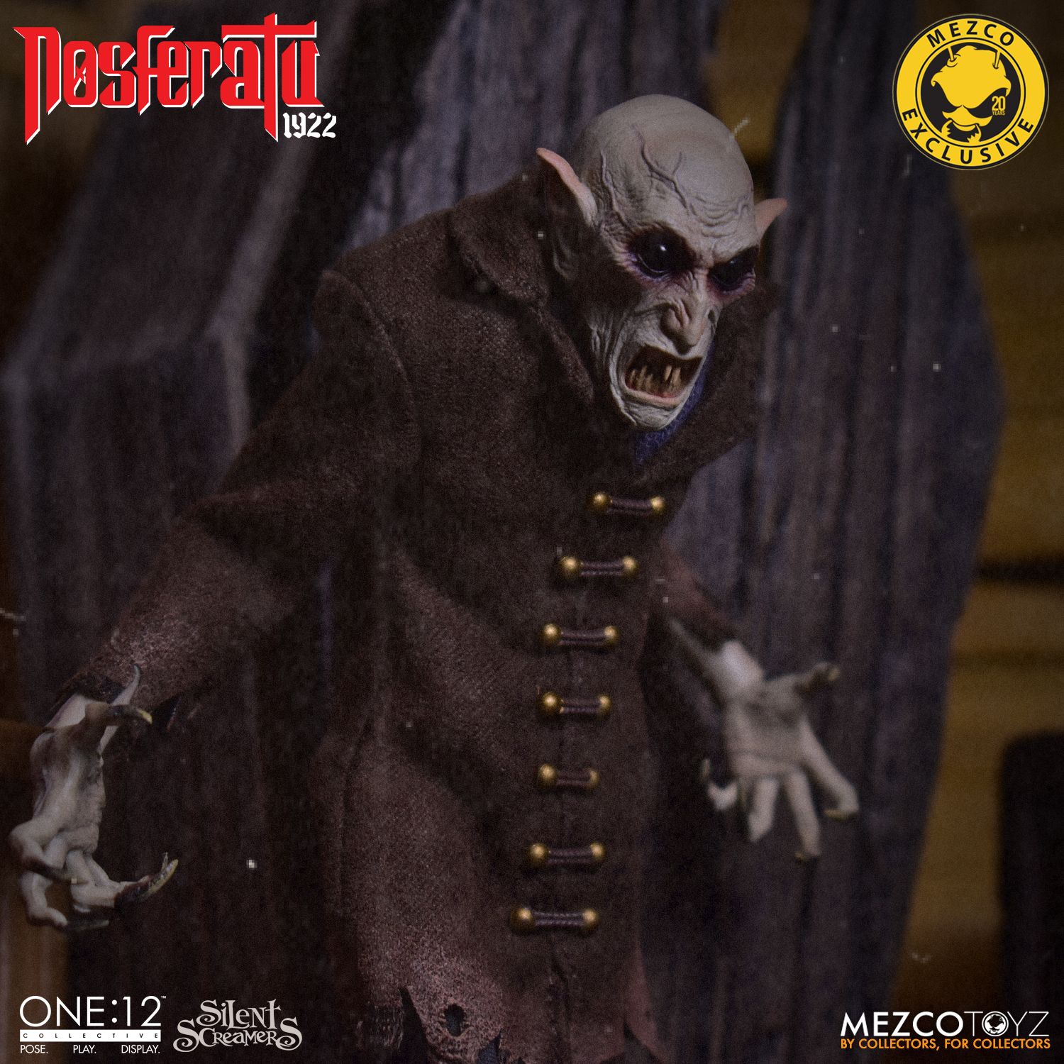 Details about  / 1//12 Scale Toy Silent Screamers Nosferatu Black Molded Hat
