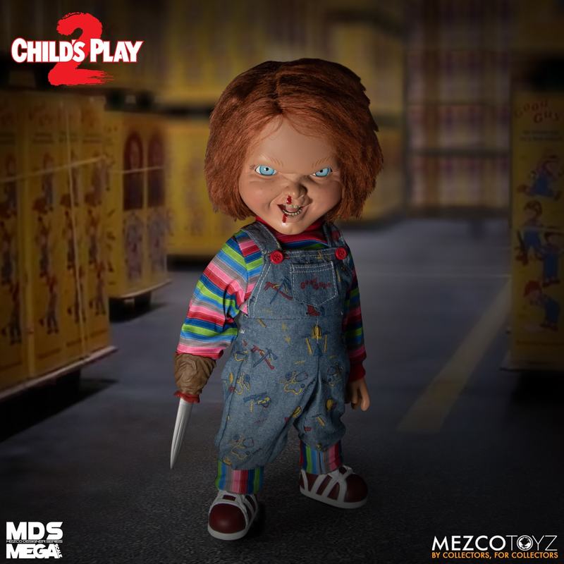 Mezco Toyz 78023 Childs Play 2 Talking Menacing Chucky Doll Figure for sale online 