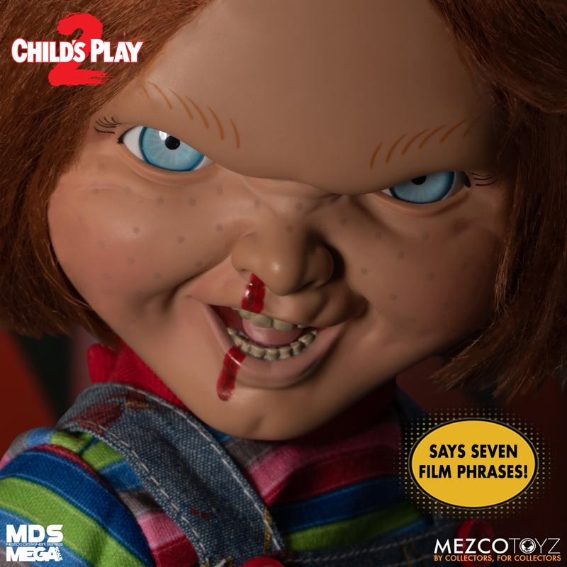Mezco Toyz MDS Childs Play 2 Talking menaçante Chucky Horreur Doll Figure 78023 