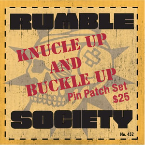 Mezco Toyz Knuckle Up and Buckle Up: Pin/Patch Set