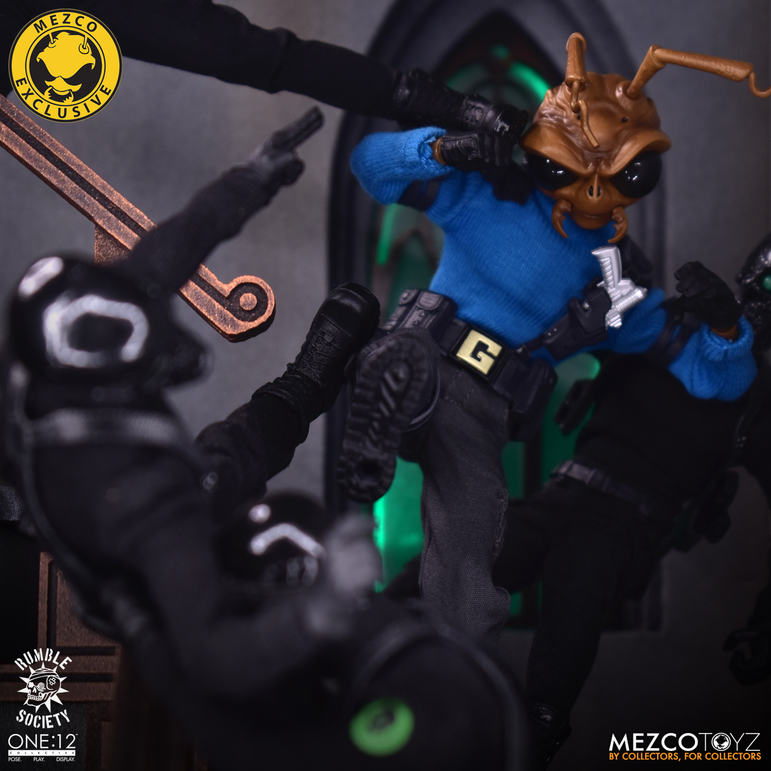 One:12 Collective Black Skulls Death Brigade | Mezco Toyz