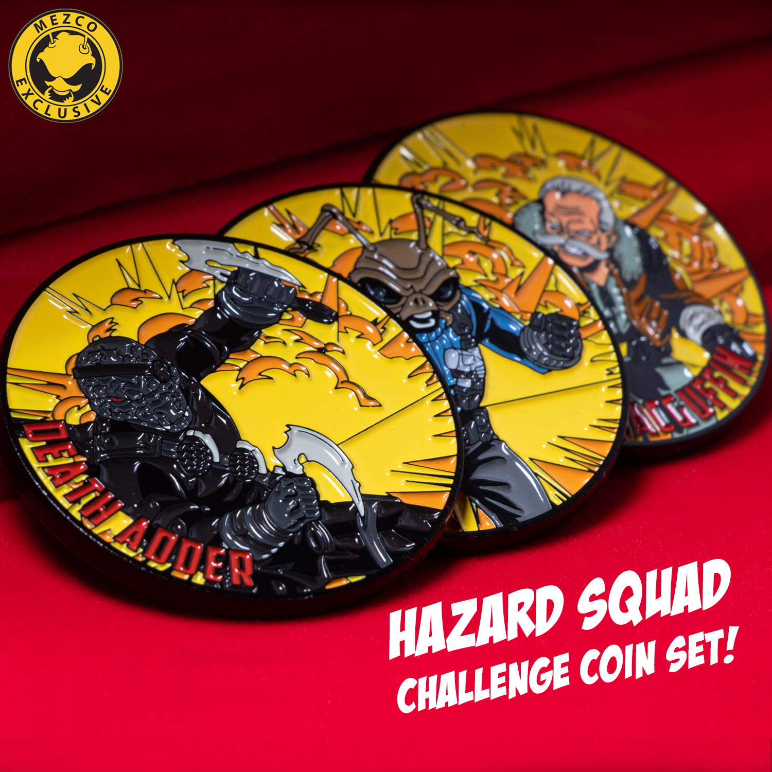 One:12 Collective Hazard Squad Challenge Coin Set | Mezco Toyz
