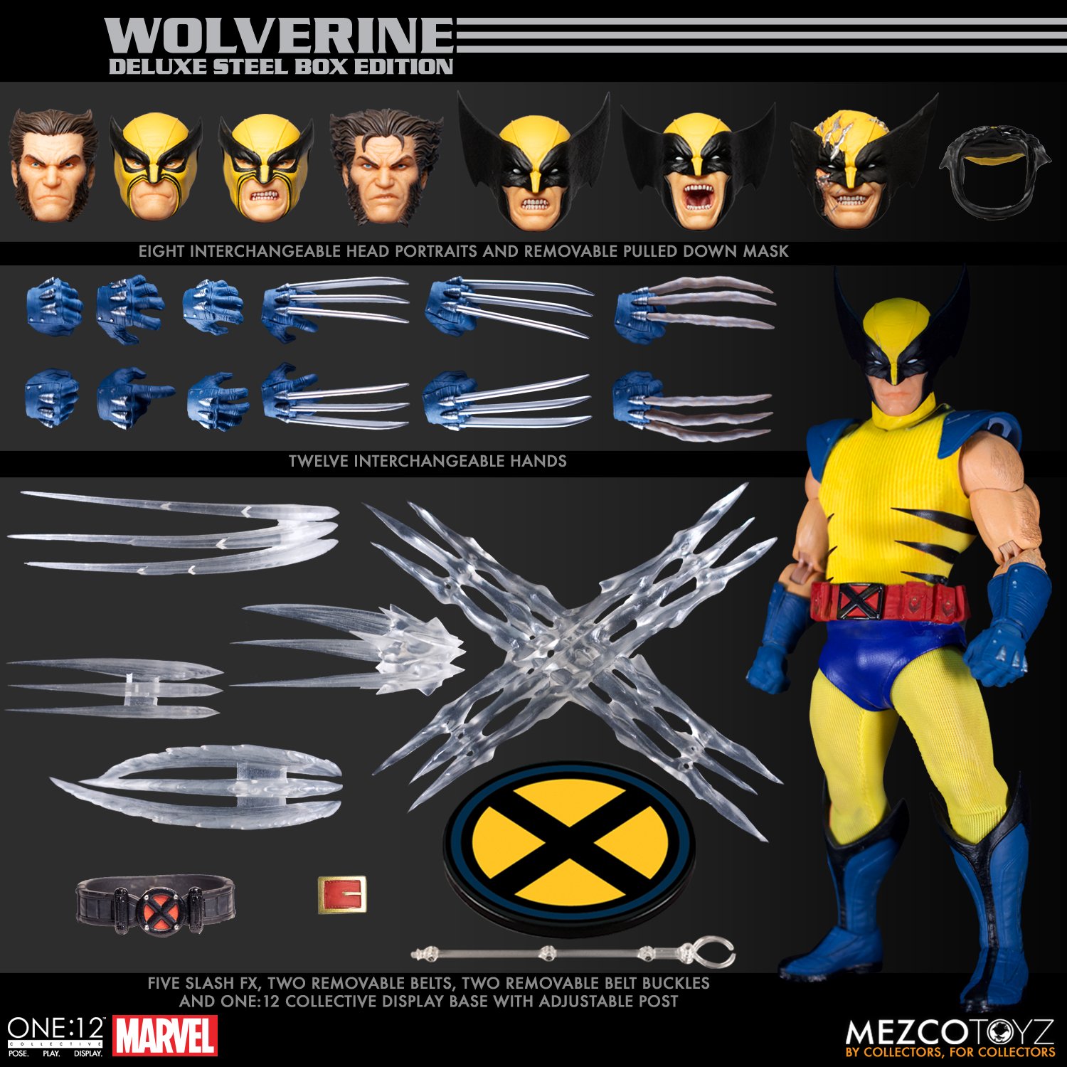 1:12th Movable Doll Riman MEZCO Wolverine Set Model for 6/" Action Toys