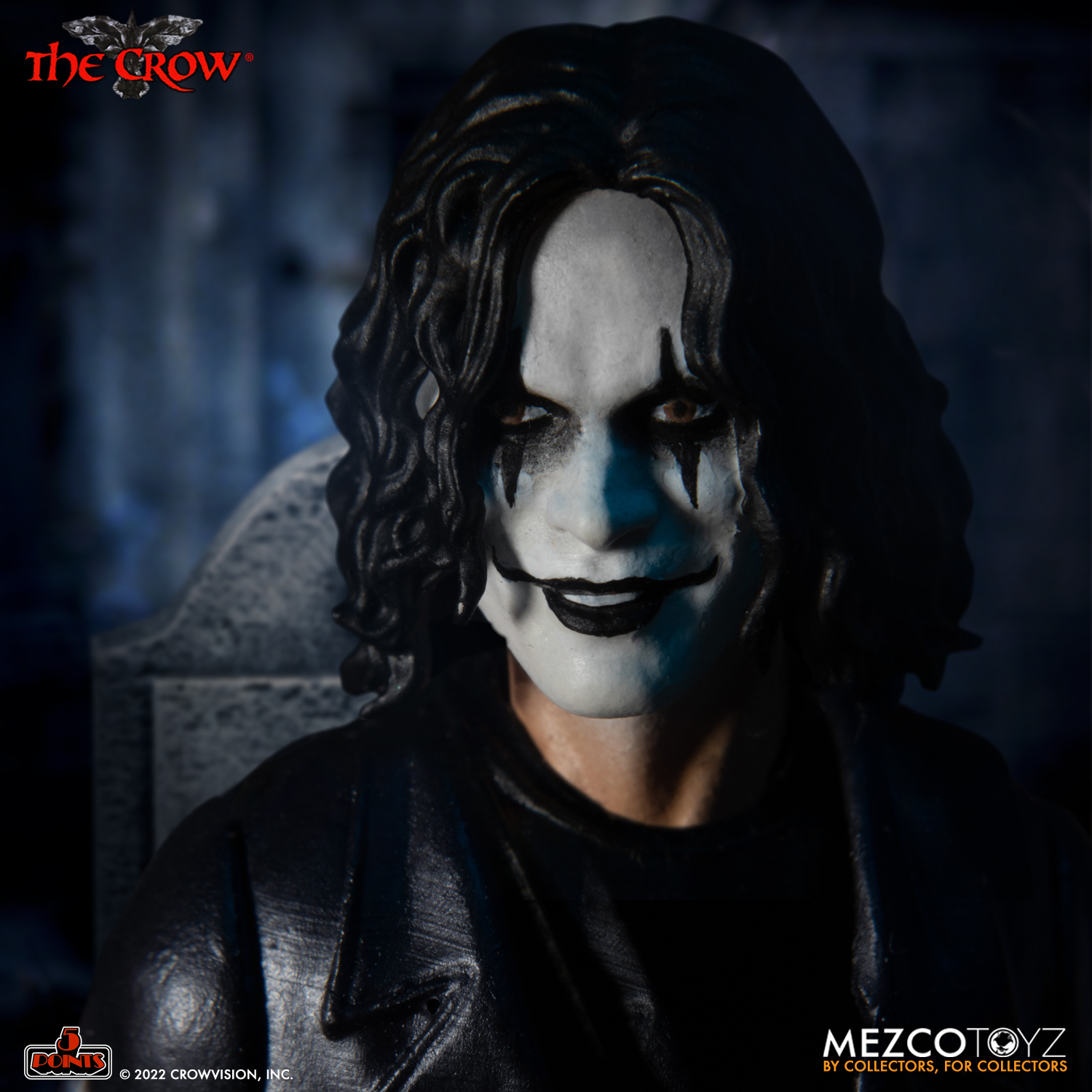 Mezco The Crow 5 Points, Action Figure Da Collezione Eric Draven In Plastica, Edizione Deluxe, Confezione Regalo