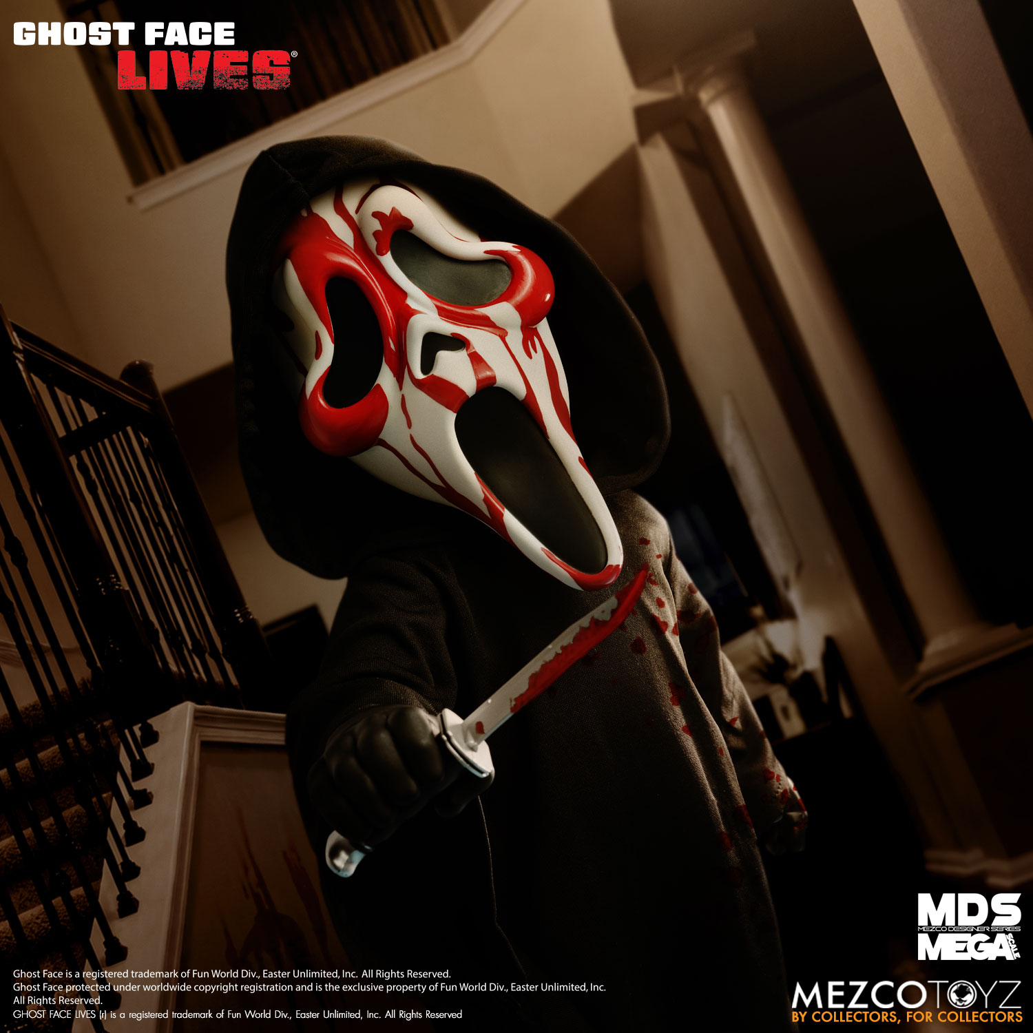 MDS Mega Scale Bloody Ghost Face | Mezco Toyz