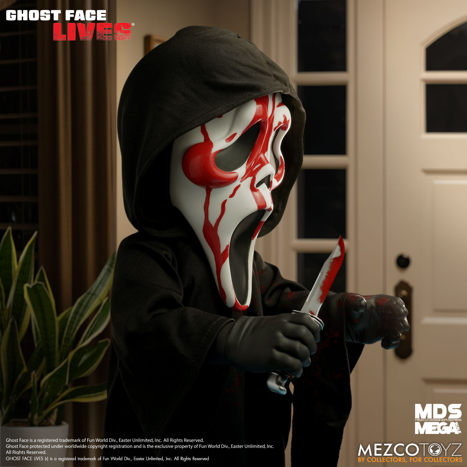 MDS Mega Scale Bloody Ghost Face | Mezco Toyz