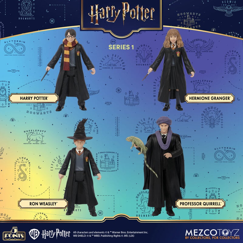 マクファーレントイズ　ハリー・ポッターフィギュア 5体セット 5 Points Harry Potter Series 1 Set | Mezco Toyz