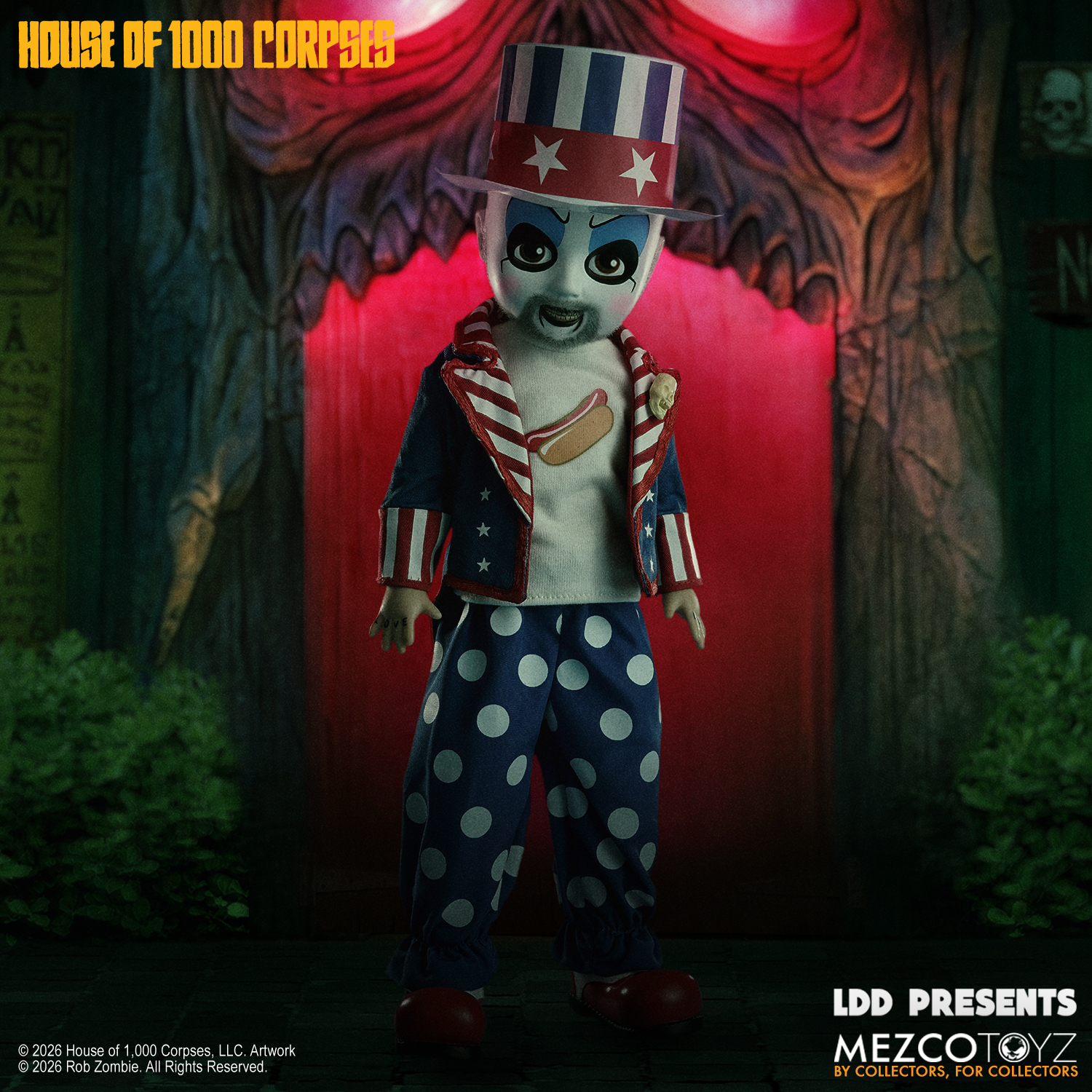 リビングデッドドールズHOUSE OF 1000 CORPSES LDD Presents House of 1000 Corpses: Captain Spaulding | Mezco Toyz