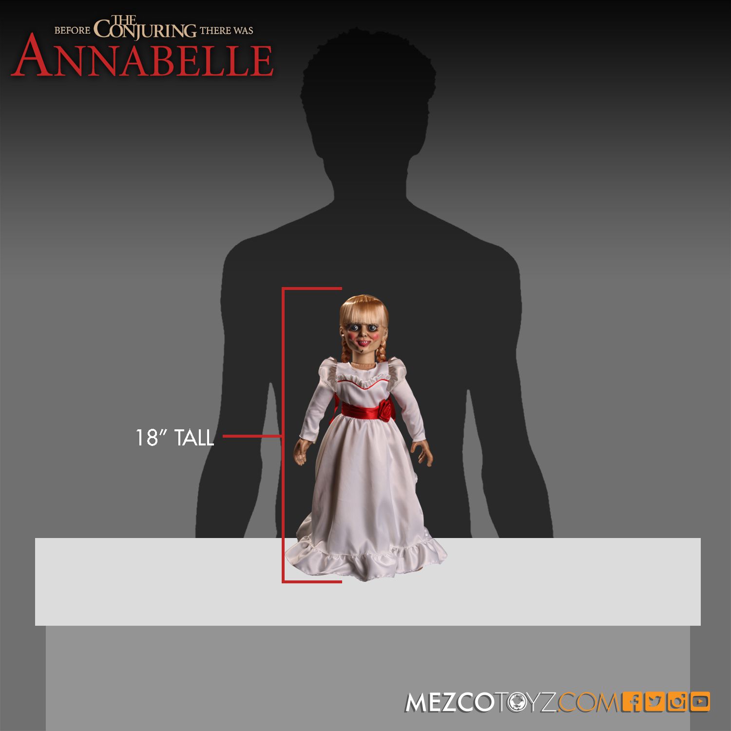 = The Conjuring Scaled Prop Replica Bambola Annabelle Doll 46 cm MEZCO = 